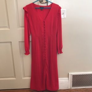 Red New Look Asos Midi Dress